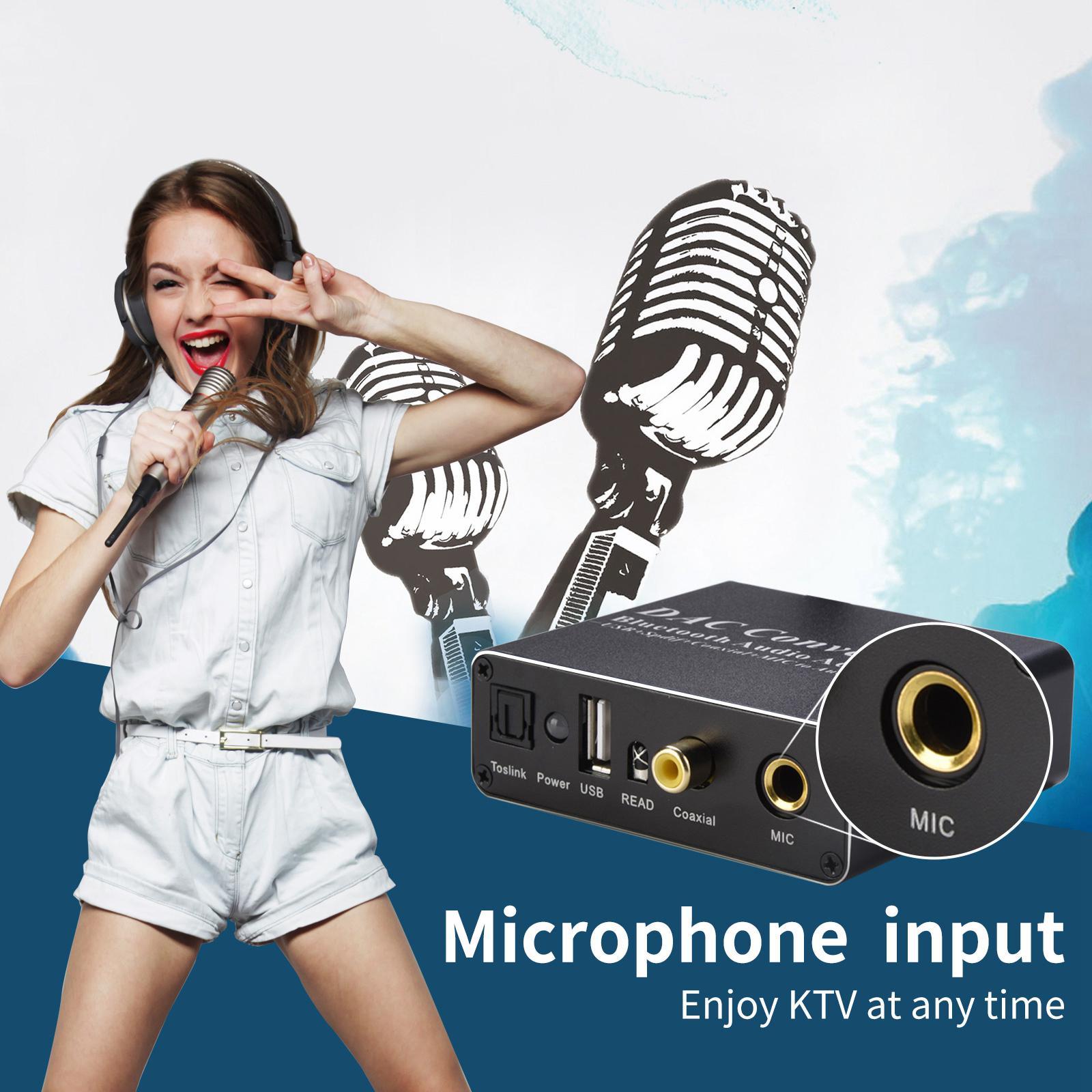 Digital to Analog Audio Converter Bluetooth 5.0 Receiver for Ktv Mobile Bluetooth Music