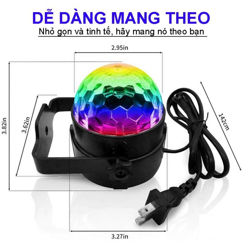 Đèn Led Đèn Led Xoay Trang Trí 7 Màu Cảm Ứng Theo Nhạc Vũ Trường, Sân Khấu Dành cho Dân Bay