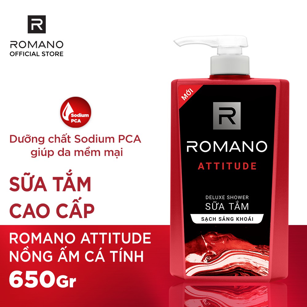 Sữa Tắm Sạch Khuẩn Romano Attitude 650g