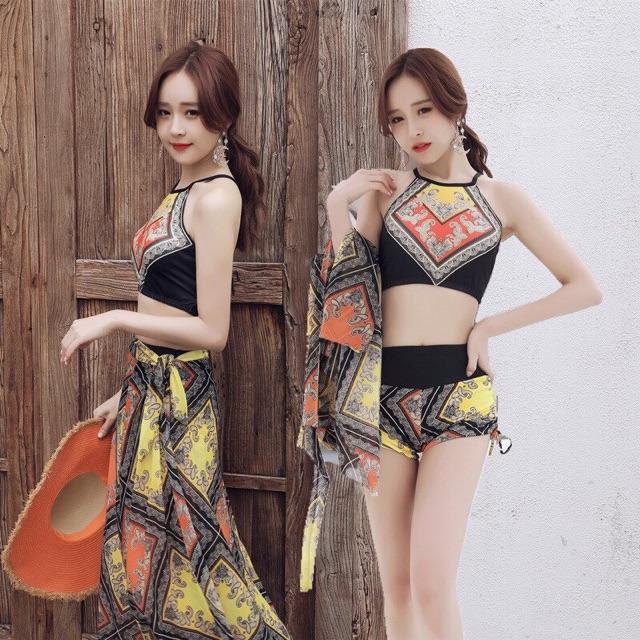 Set bộ bikini tặng kèm khăn cao cấp