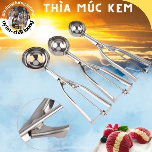 Kẹp múc kem inox size 5cm