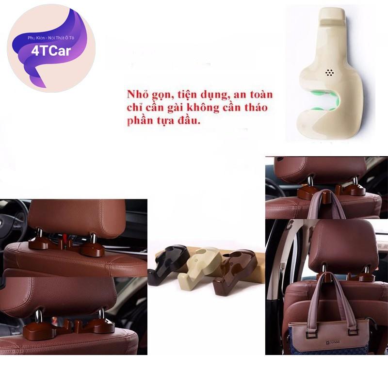 BỘ 2 MÓC Móc treo đồ ô tô cài sau ghế nhỏ gọn chịu lực tốt