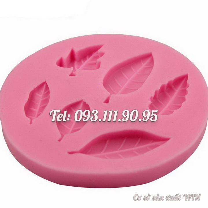 Khuôn silicon làm rau câu 6 lá hoa hồng - Mã số 1466