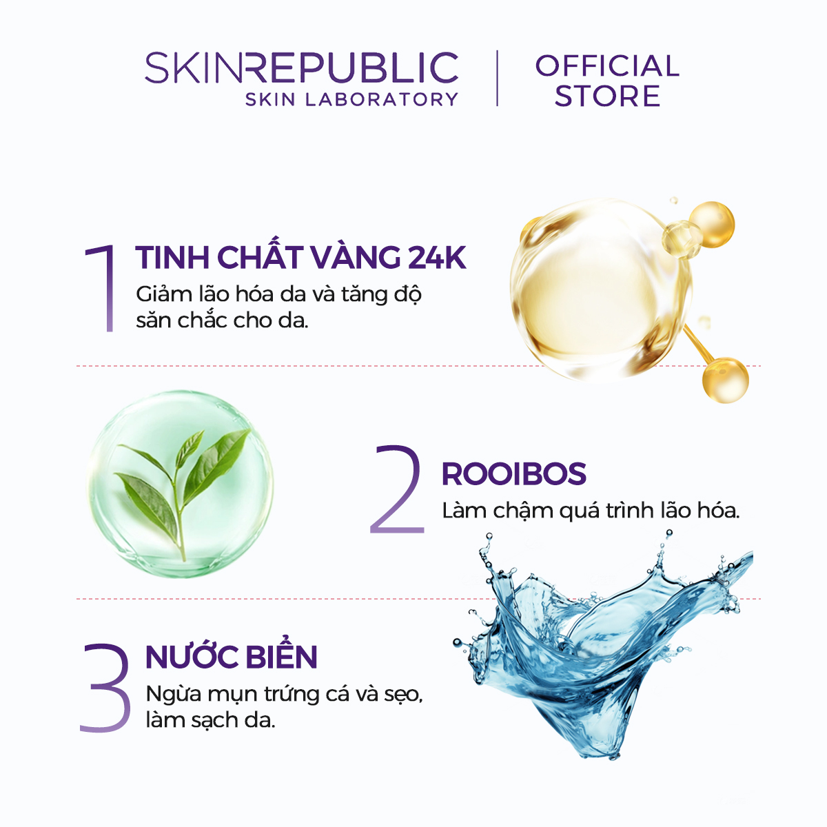 Combo 10 Mặt nạ dưỡng da Skin Republic Gold Hydrogel Face Mask 25ml