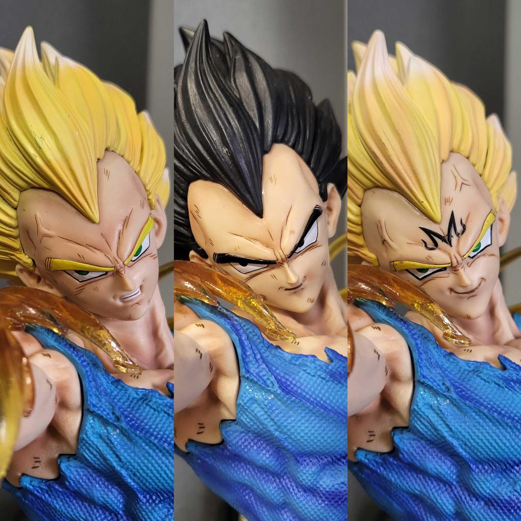 Figure / Mô hình Vegeta chiến đấu 3 đầu 45 cm có LED - Dragon Ball