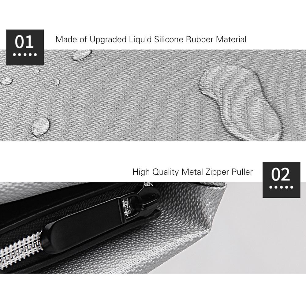 Fireproof Document Bags Waterproof Liquid Silicone Material Heat Insulation 1200℃ Fire Resistant Big Capacity Safe Bag