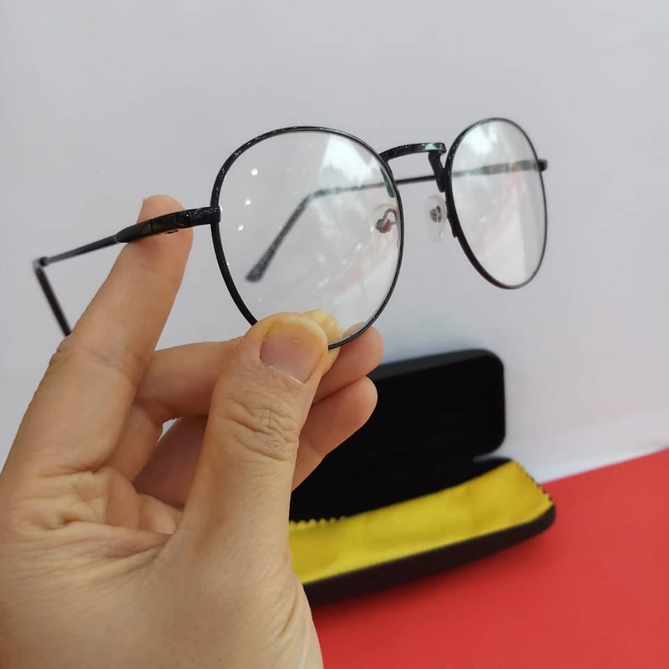 Mắt Kính Ngố Nam Nữ Dáng Tròn Cute