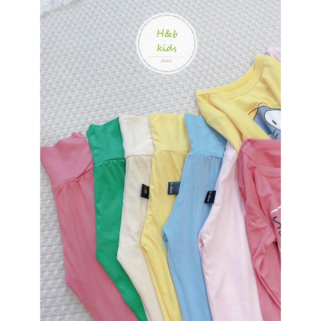 Hàng hót " Bộ thun lạnh in hoạ tiết thú cưng cho bé" Mã A042