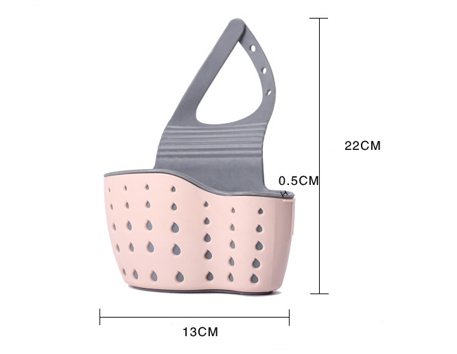 Giỏ nhựa 2 lớp đựng đồ rửa chén dụng cụ nhà tắm kiểu dáng tổ ong treo vòi nước