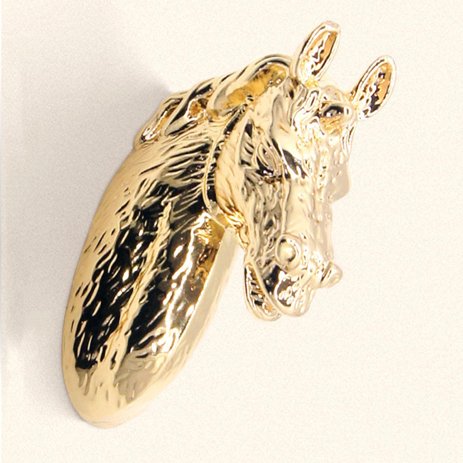 Horse Head Shaped Cabinet Door Handles Pulls Knobs Hardware with Screws