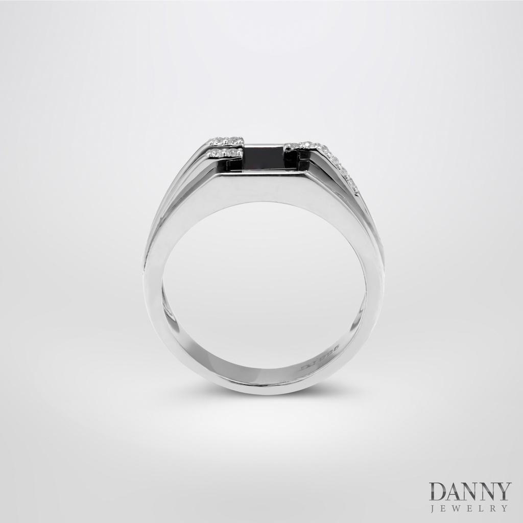 Nhẫn Nam Danny Jewelry Bạc 925 Đính Đá Onyx Xi Rhodium SP7225100023