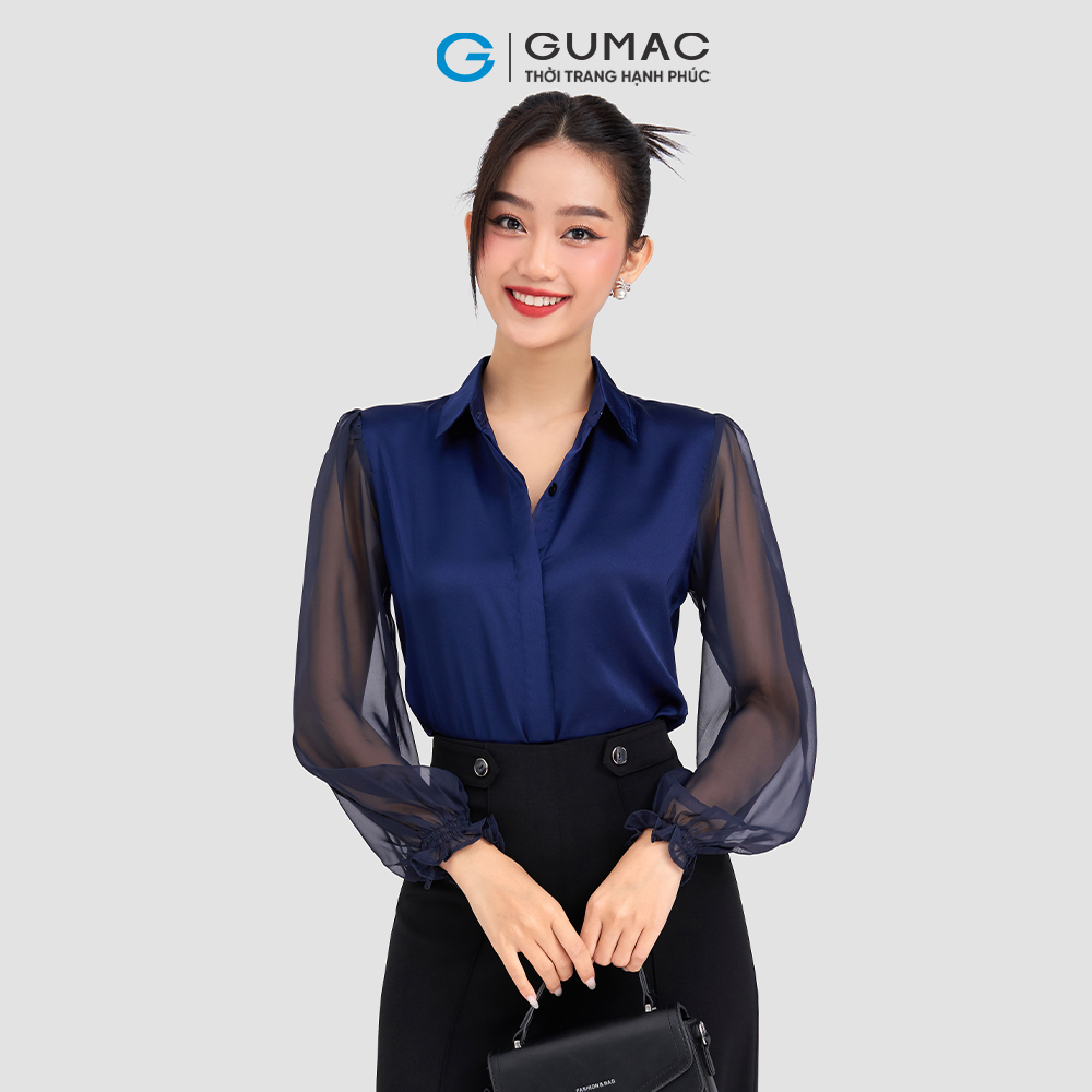 Áo sơ mi tay phối GUMAC AD03040