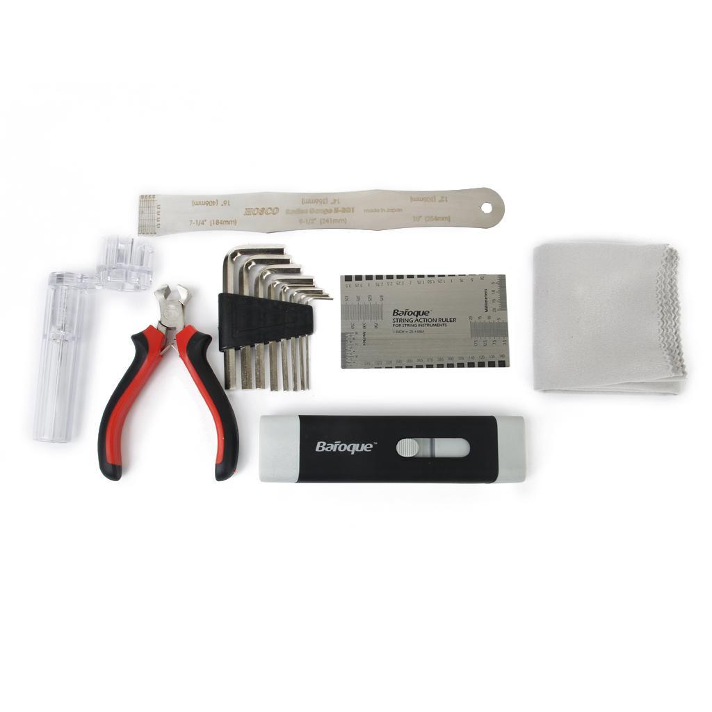 Guitar Care Kit Repair Maintenance Tech Tools Full Set