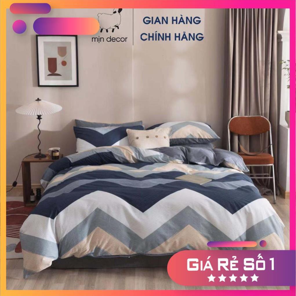 Set chăn ga gối cotton living cao cấp bo chun miễn phí