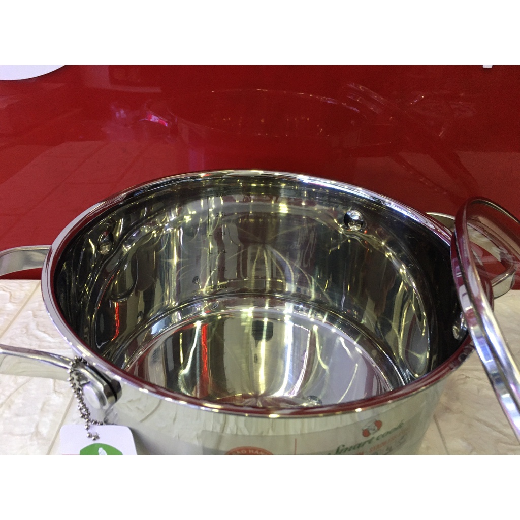 Bộ 3 nồi 18,20 và 24cm Inox 304 Elmich Smartcook SM3330 dùng bếp từ, Xuất xứ CH Séc Châu Âu, bảo hành 24 tháng