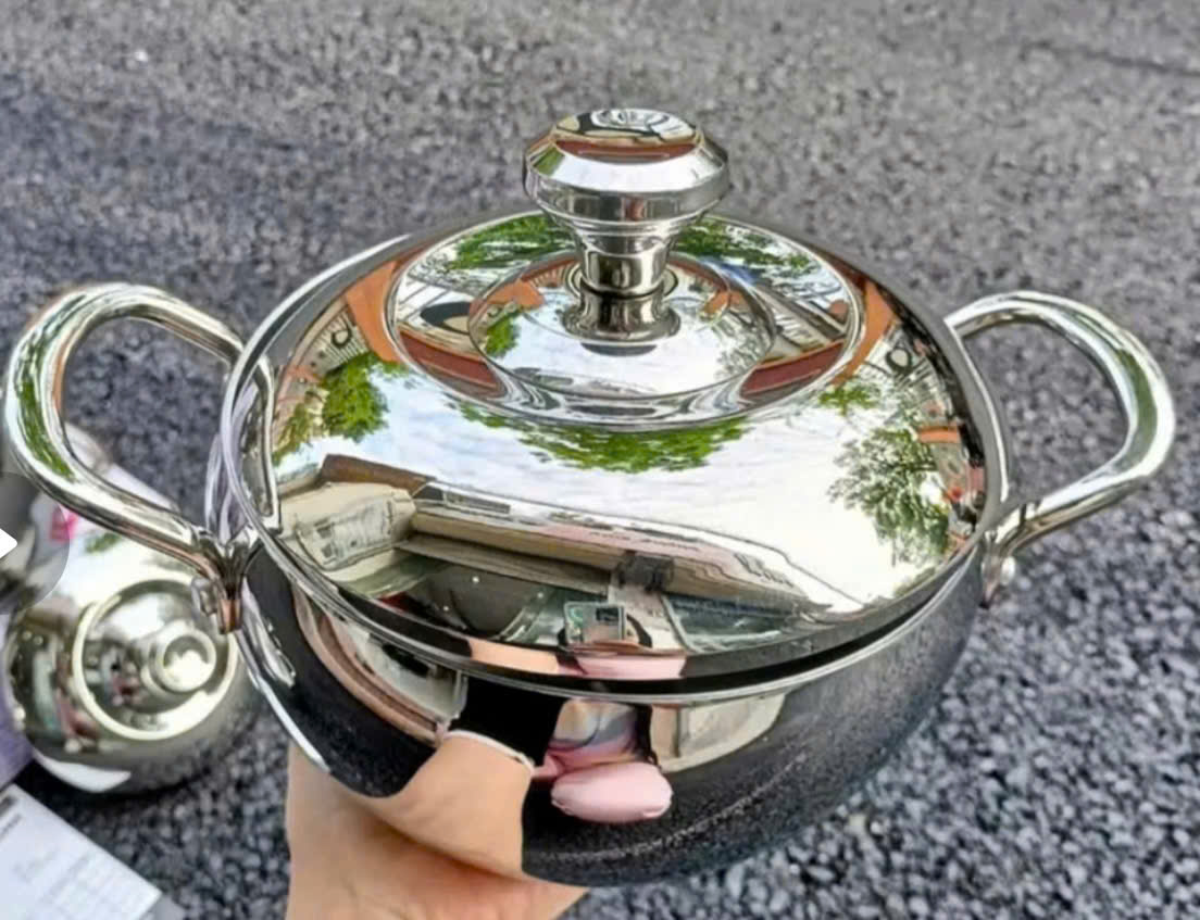 NỒI FIVESTAR INOX 304 LIỀN KHỐI, HÌNH TRÁI TÁO, SIZE 20 CM, NẮP INOX; DÙNG ĐƯỢC TRÊN MỌI LOẠI BẾP KỂ CẢ BẾP TỪ.