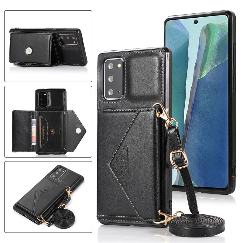 Ốp điện thoại bằng da có ngăn đựng thẻ khóa nút nam châm nữ tính thời trang cho SAMSUNG S21 S20 FE ULTRA NOTE10 S10+