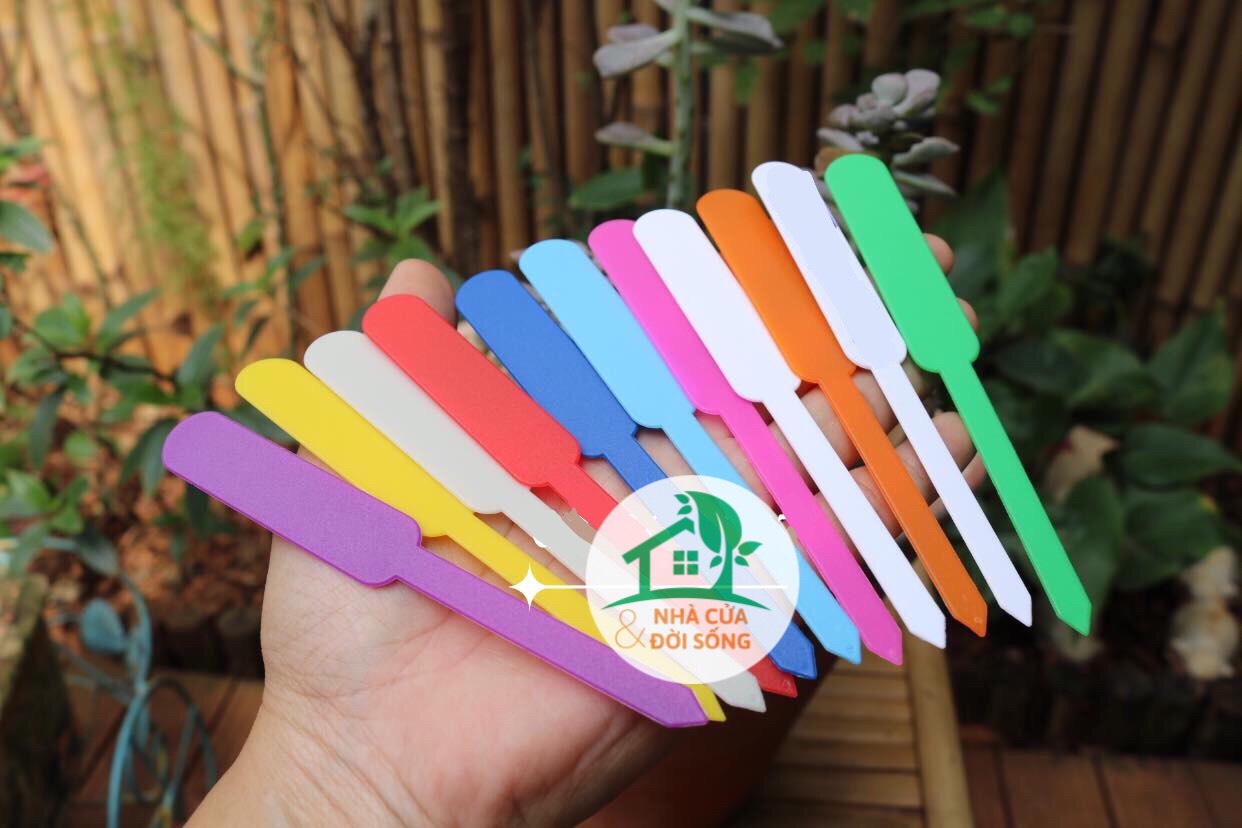 Thẻ ghi tên hoa kiểng, lan dạng cắm que - bịch 100 cái