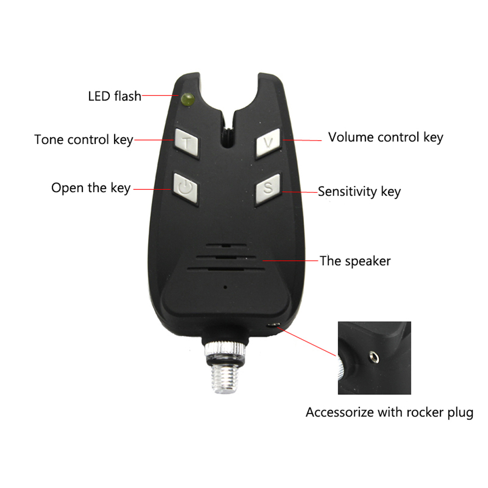 Đèn LED báo hiệu cá cắn câu không đây với loa công suất lớn, thuận tiện khi sử dụng