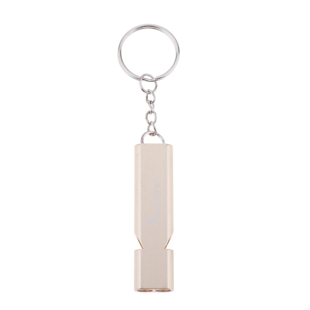 Outdoor Emergency Whistles High Pitch Double Tubes Survival Whistle Keychain