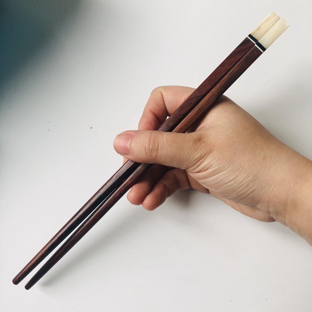Đũa Gỗ Trắc Đỏ 25cm Cán Khảm Trai Trắng,Đũa Phong Cách Nhật Bản, Phụ Kiện Nhà Bếp, Chụp Ảnh Decor