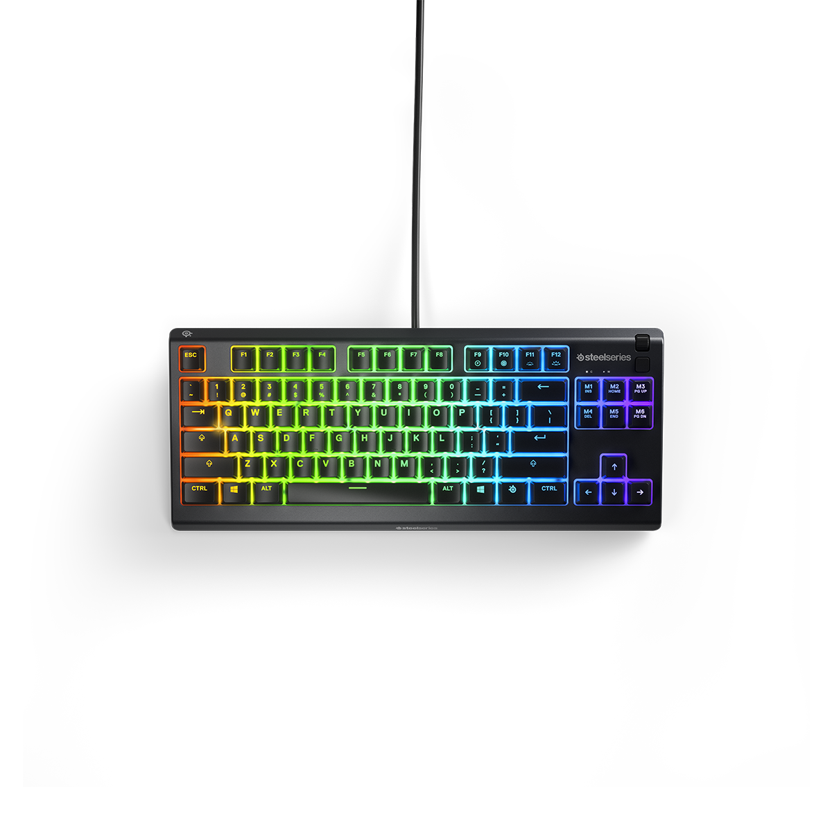 Bàn phím gaming có dây SteelSeries Apex 3 TKL led RGB, 20 triệu clicks, kháng nước, Whisper-Quiet switch, Hàng chính hãng, Bảo hành 12 tháng