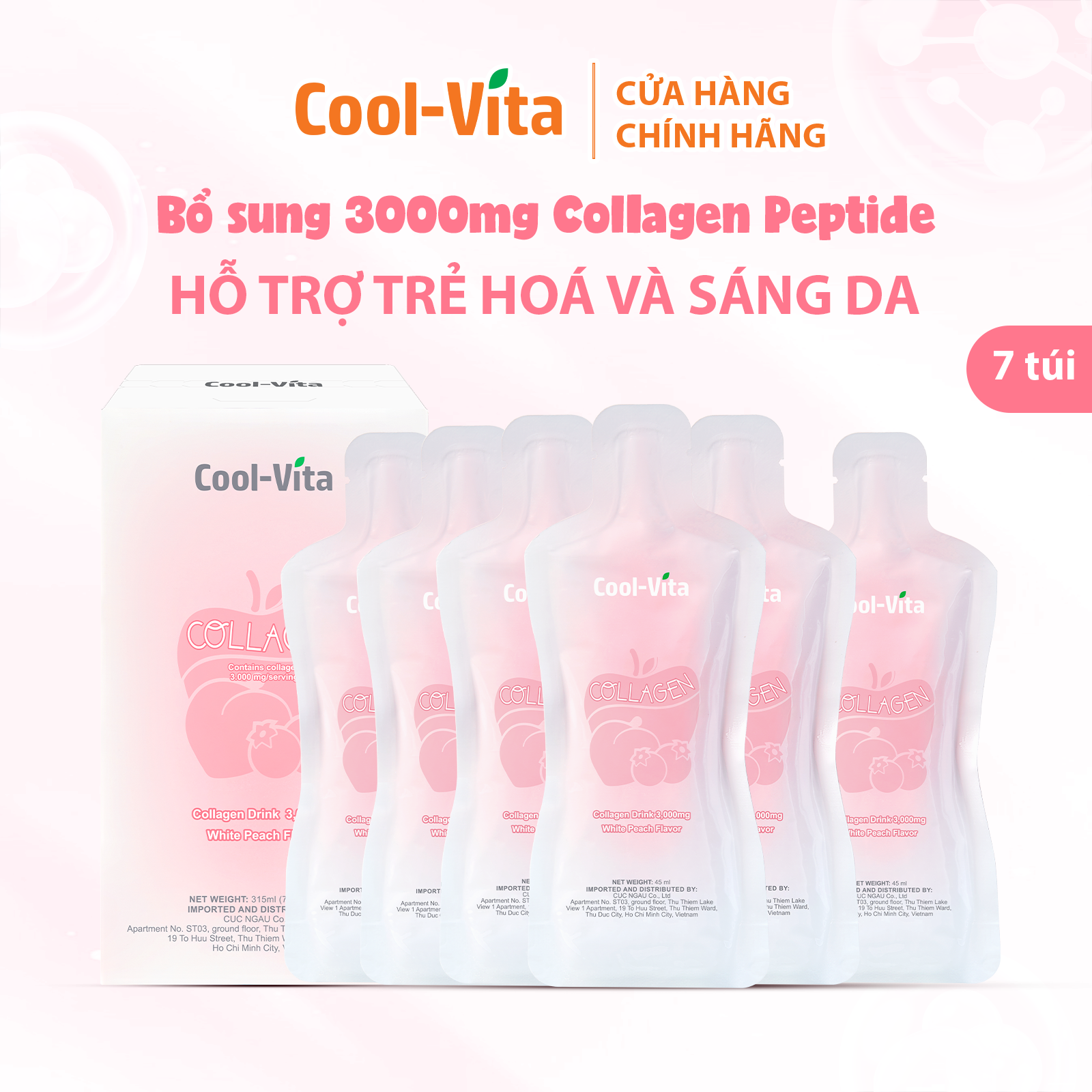 Combo Bộ 2 Hộp Collagen Uống Trẻ Hóa Da & 2 Hộp Enzyme Slimkeep Thanh Lọc Cơ Thể Hỗ Trợ Giảm Cân Coolvita (4 Hộp)