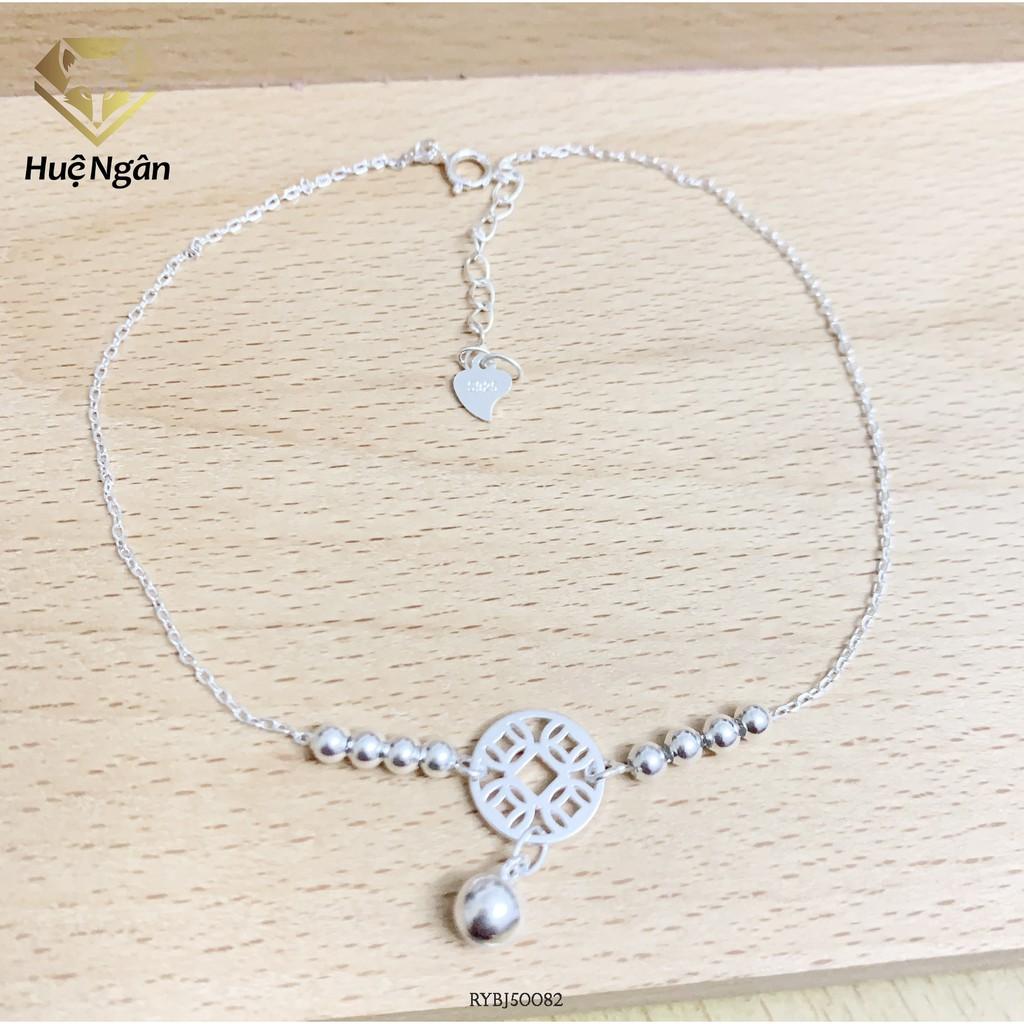 Lắc chân bạc Ý 925 Huệ Ngân - Kim tiền may mắn RYBJ50082
