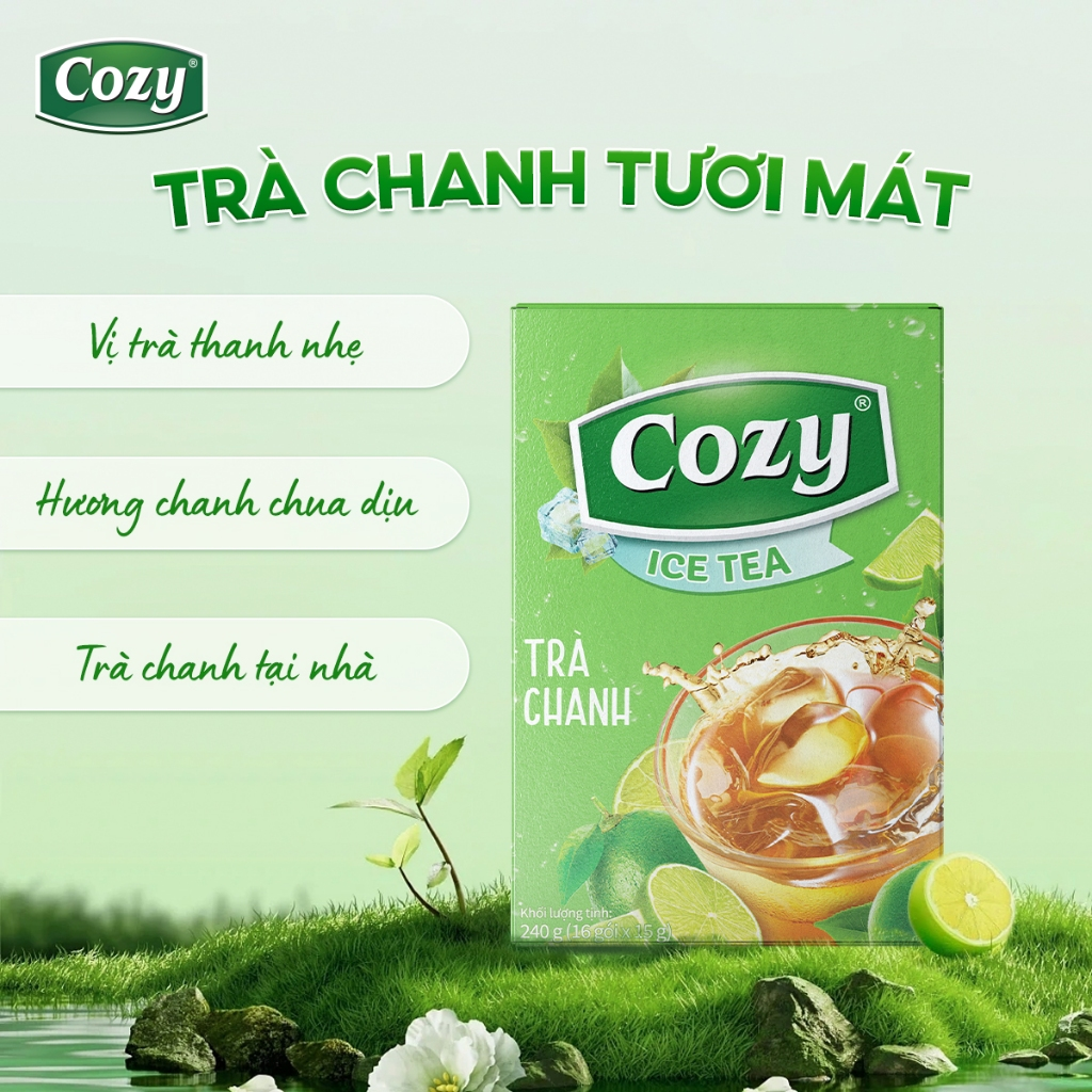 Cozy Icetea Chanh 16 gói x 15g Hộp