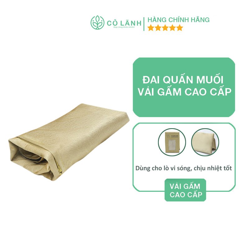 Đai quấn muối chườm dùng cho bụng Cỏ lành dùng cho bụng đựng muối thảo dược và chườm nóng vải gấm cao cấp