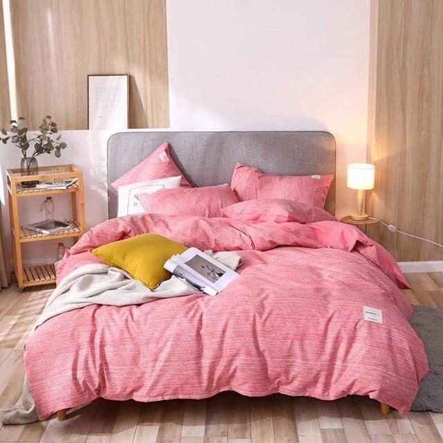 Set Chăn Ga Gối Cotton Tici Hàng Nhập Khẩu Cao Cấp 4 Món 6 Màu Bắt Mắt