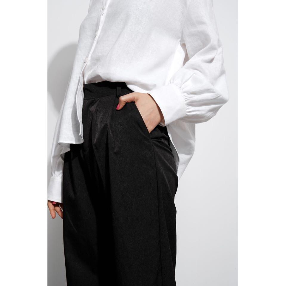 là min - Quần Black Wide-leg Trousers