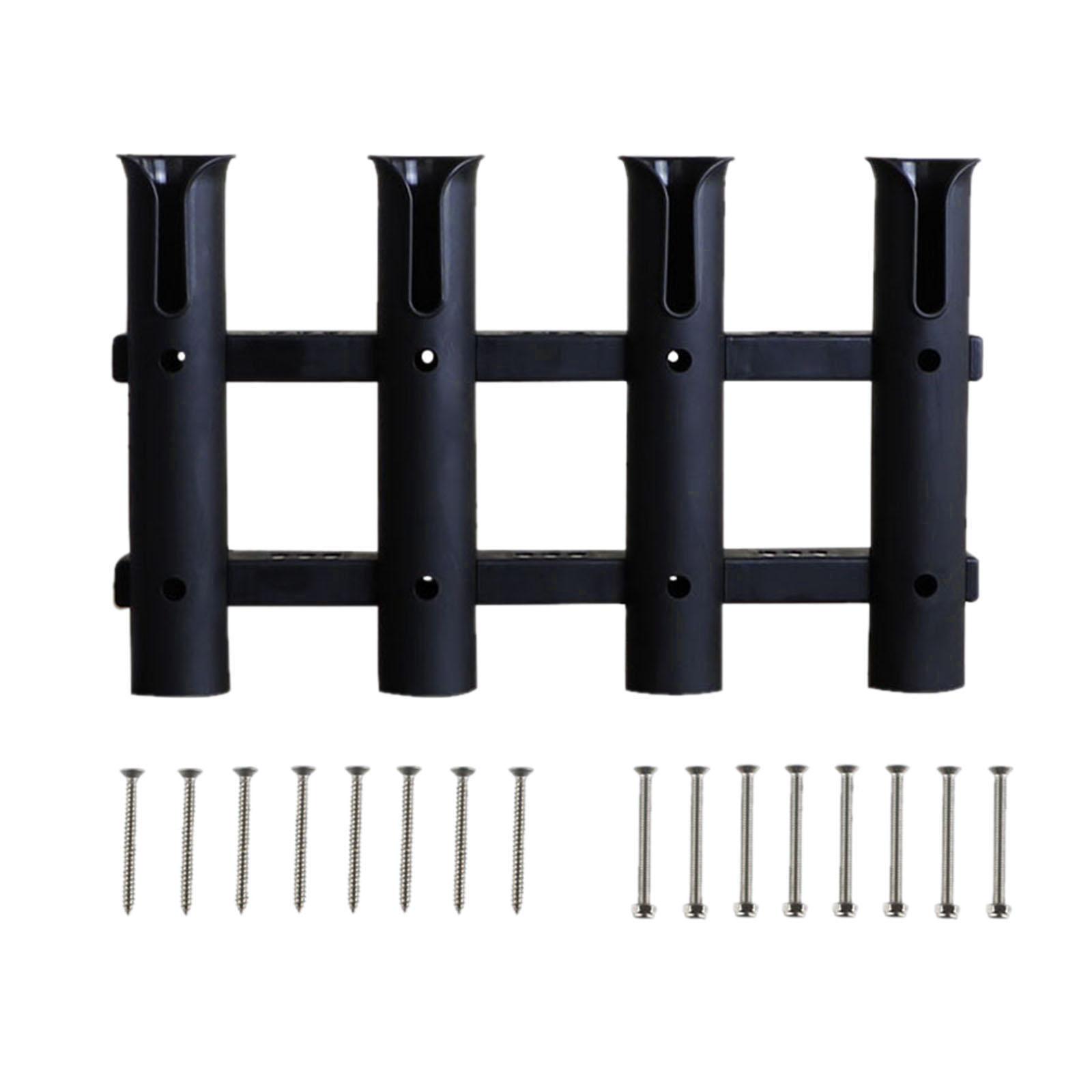Fishing Rod Holder 4 Pole Bracket Tube for Boat Marine Side-Mount
