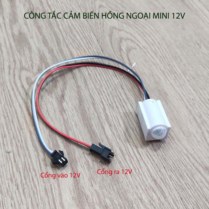 Công tắc cảm biến chuyển động hồng ngoại 12V-36W, tự bật khi có người tới, tự tắt sau khoảng thời gian