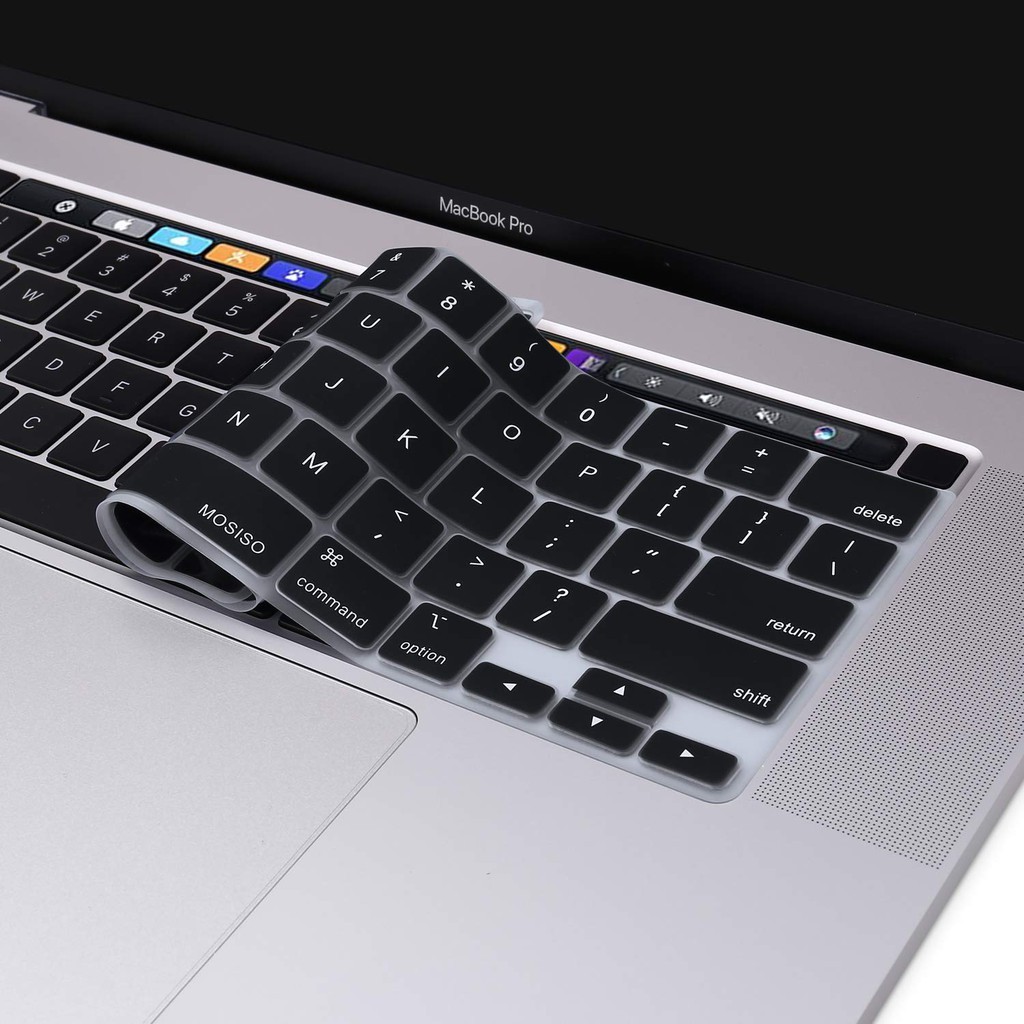 Phủ phím cho Macbook đủ dòng - Silicon màu đen chống nước, chống bám bụi bẩn