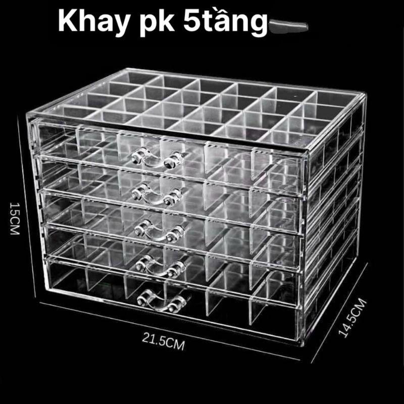 Khay phụ kiện 5 tầng màu trắng