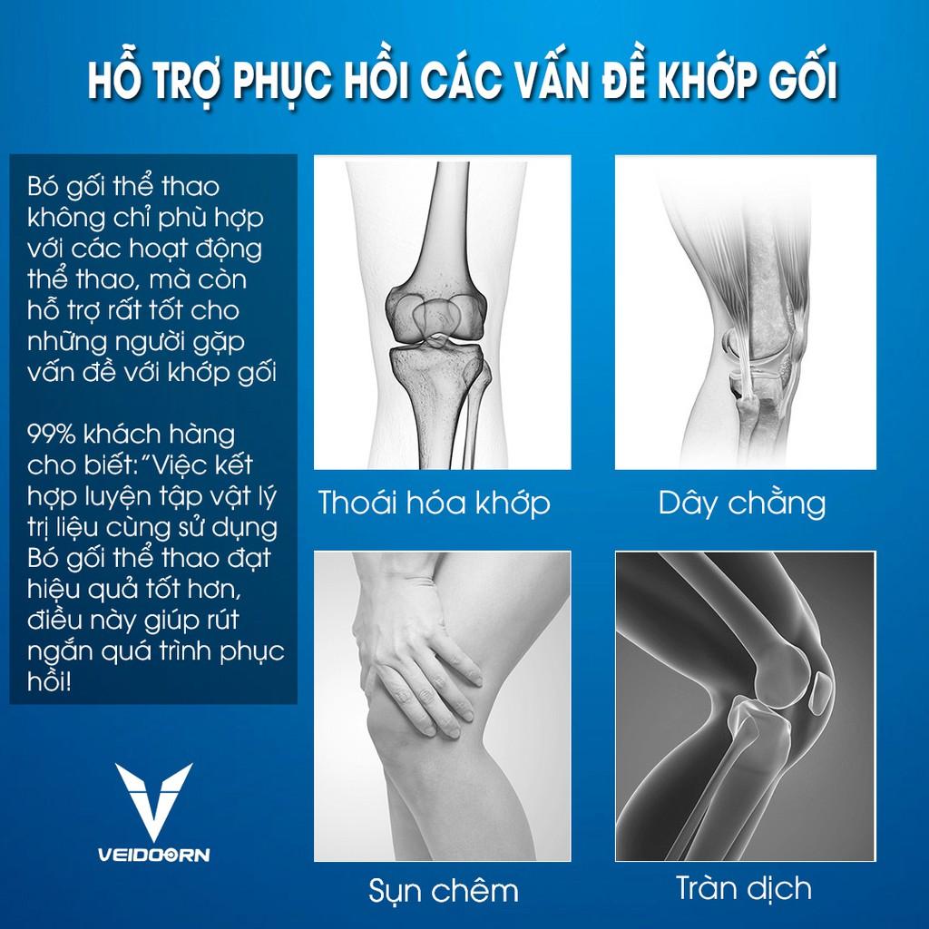 Bó gối thể thao VEIDOORN đai trợ lực bảo vệ đầu gối dùng trong bóng đá, bóng chuyền - AMBERVIETNAM