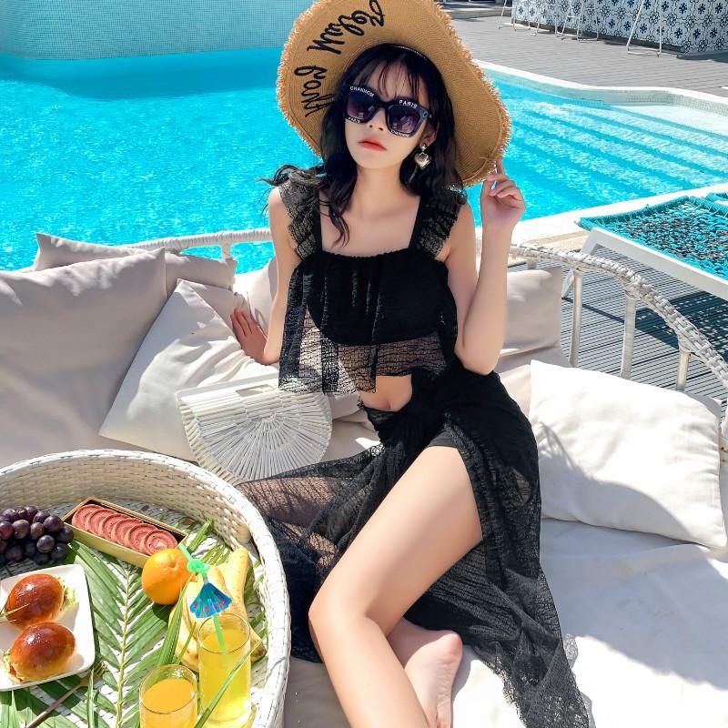 Bikini DANDAN đồ bơi nữ áo tắm 2 mảnh kèm voan choàng thời trang cá tính