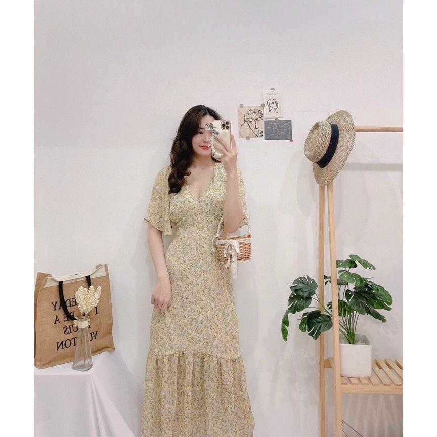 ĐẦM HOA VOAN PHỐI BÈO CHÂN XINH XẮN