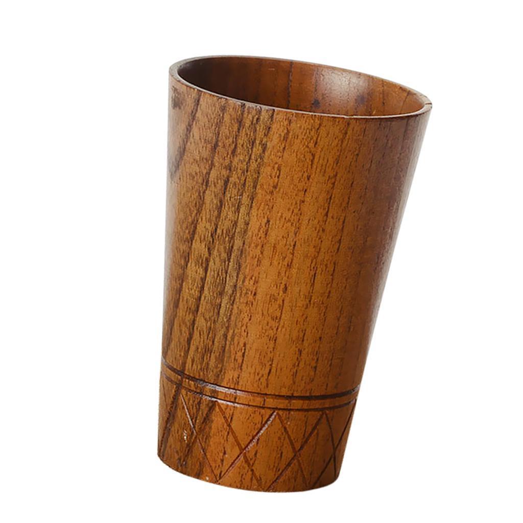 Wooden Cup Handmade Coffee Tea Beer Juice Milk Mug Drink Cup 7.8cmx11.5cm