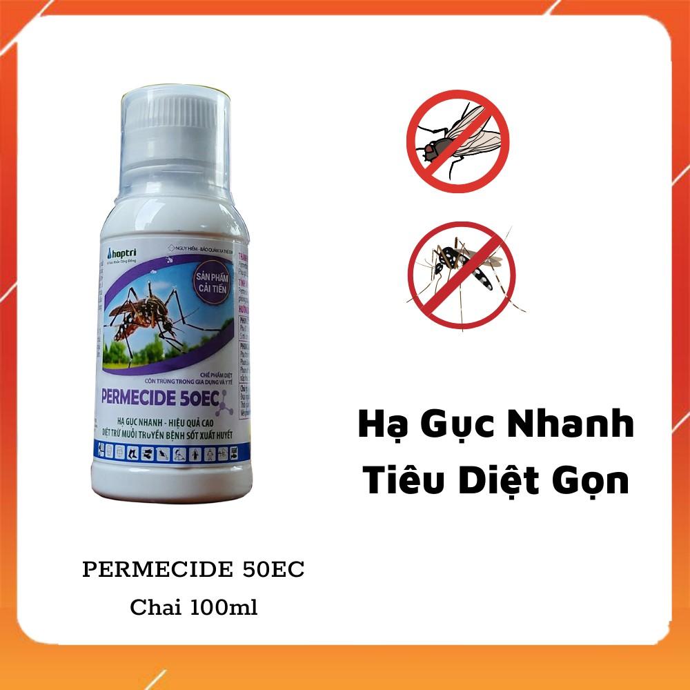 PERMECIDE 50EC - Chai 100ml (Hợp Trí) Diệt Trừ Ruồi Muỗi Và Côn Trùng - Hạ Gục Nhanh Tiêu Diệt Gọn