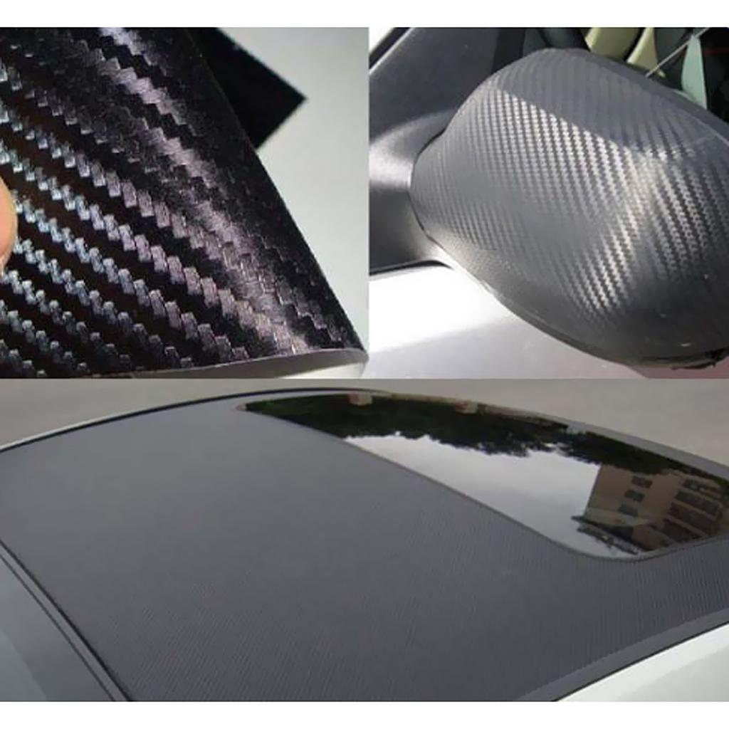 127x30cm Auto Carbon Fiber Vinyl Car Wrap Stickers Decal Film Sheet
