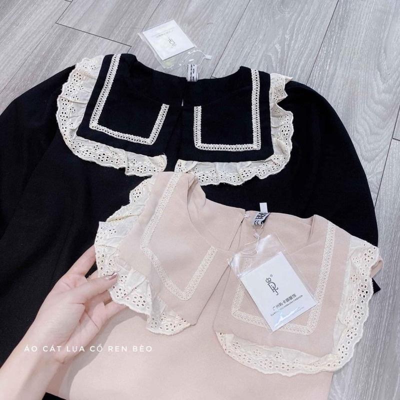 ÁO CỔ REN BÈO 2 MÀU