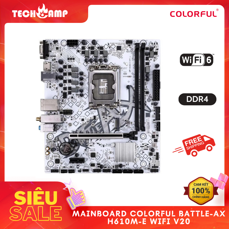 Mainboard Colorful BATTLE-AX H610M-E WIFI V20 - Hàng chính hãng