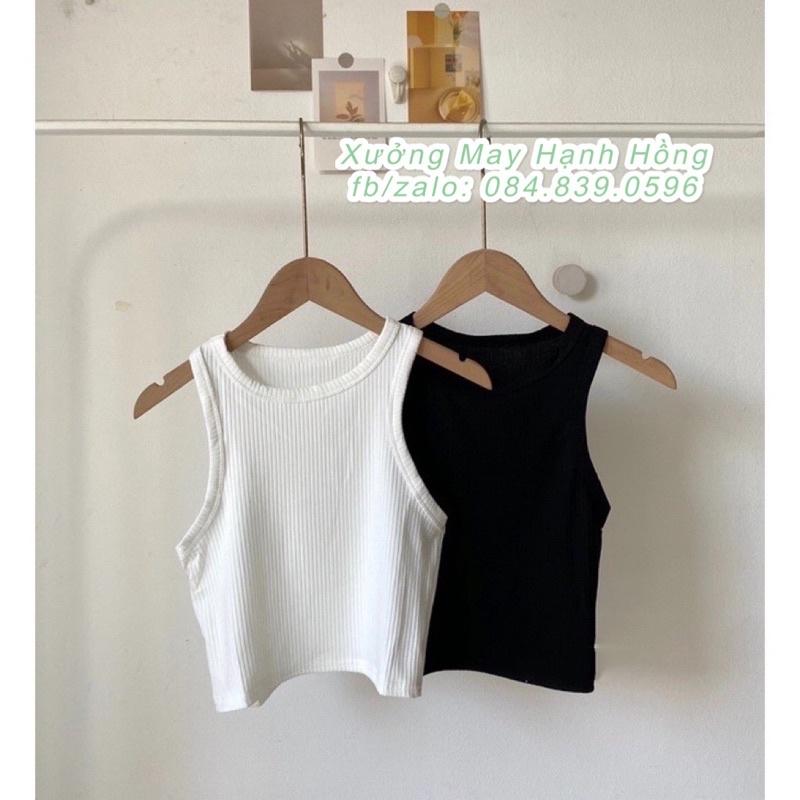Áo ba lỗ thun gân croptop, áo thun croptop ôm người