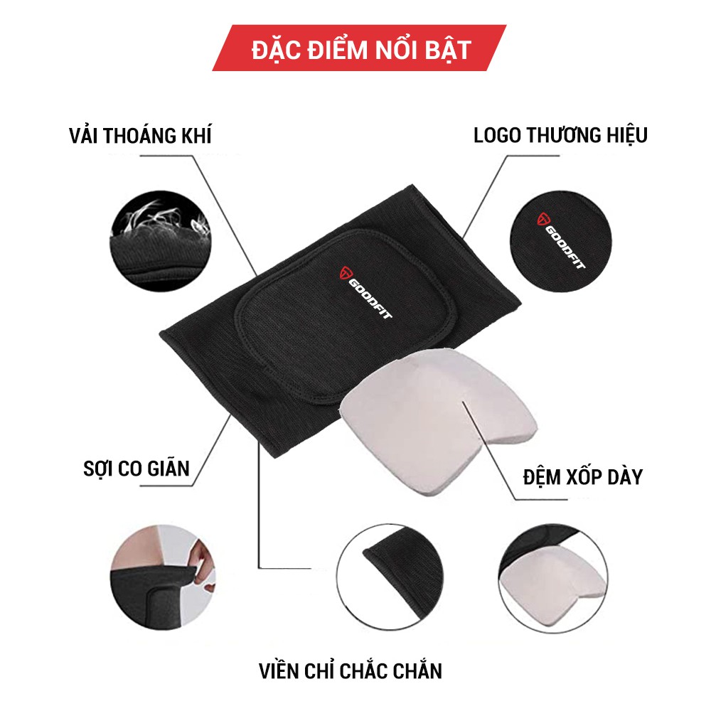 Bó gối thể thao, đai bảo vệ đầu gối có đệm GoodFit GF517KK