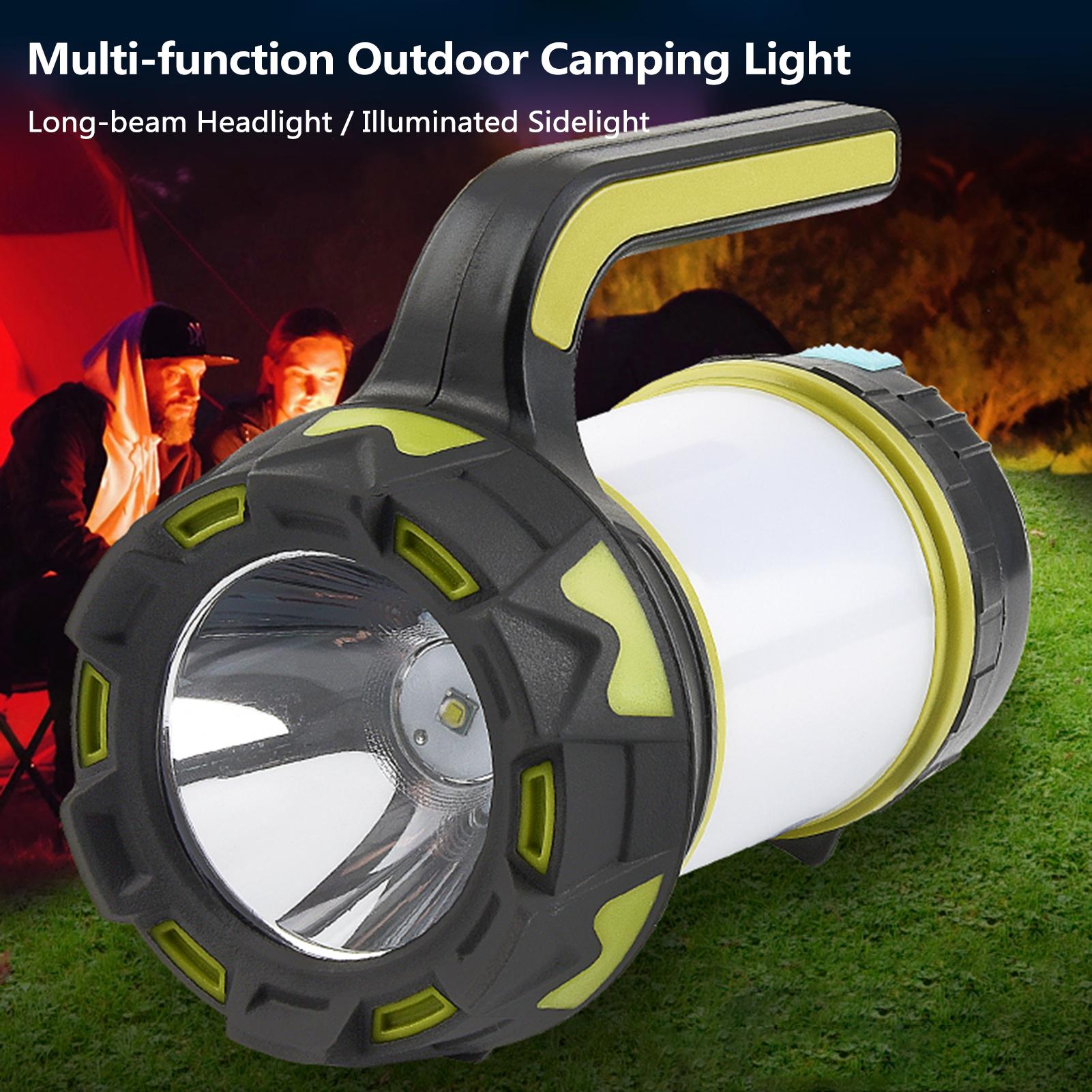 Outdoor Camping Light Long-beam Headlight+Illuminated Sidelight  Night Fishing Emergency Flashlight Portable Searchlight
