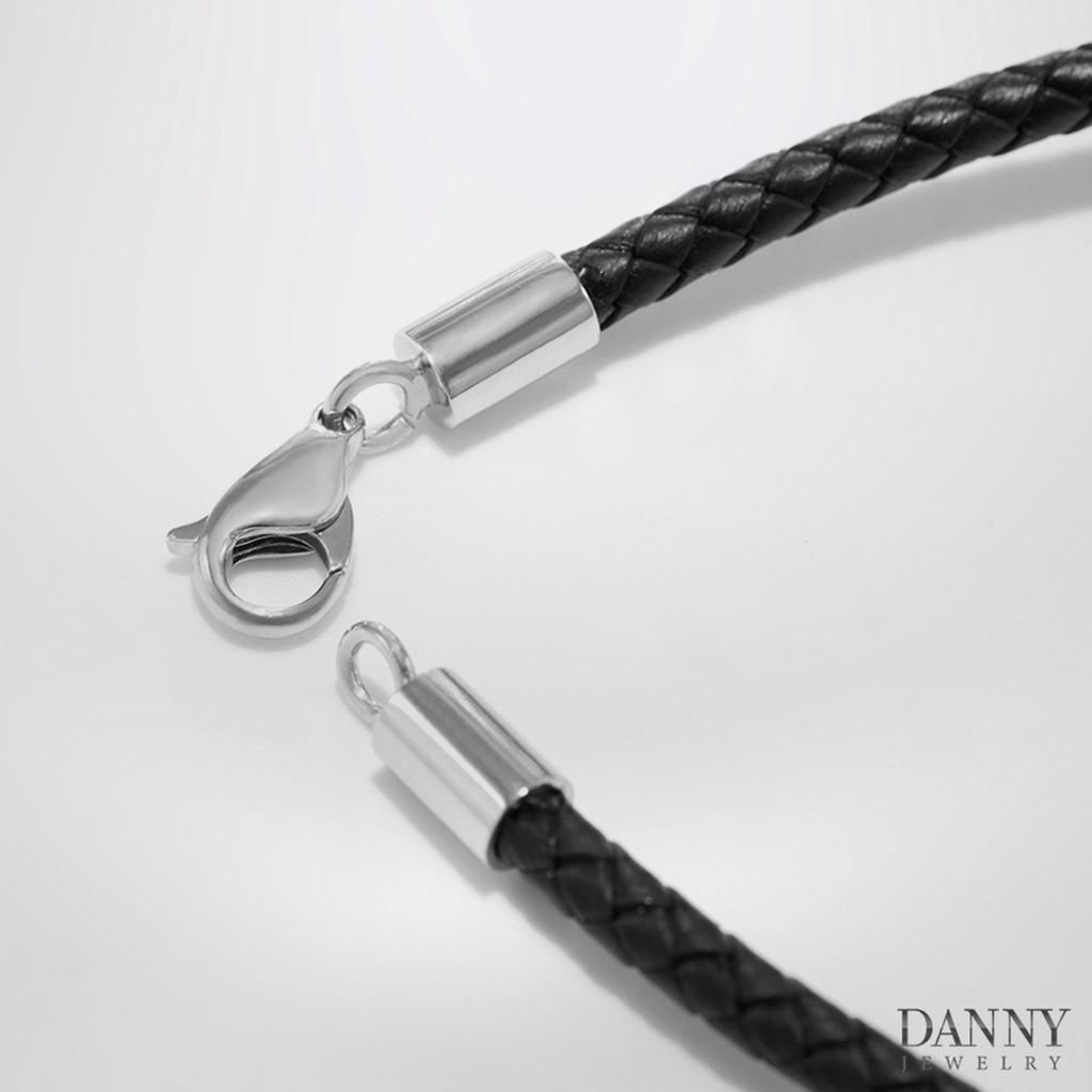 Vòng Cổ Danny Jewelry Da Tổng Hợp Khóa Bạc 925 Xi Bạch Kim CI4G001