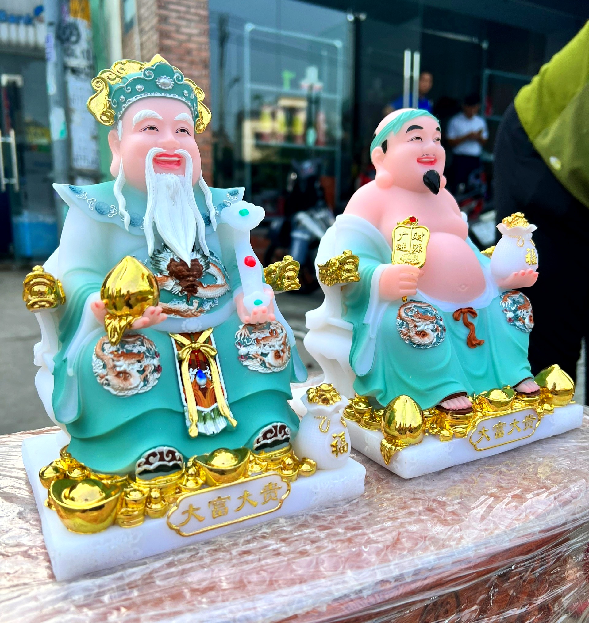 Tượng Thần Tài Thổ Địa Đá Nhập Khẩu 8inch