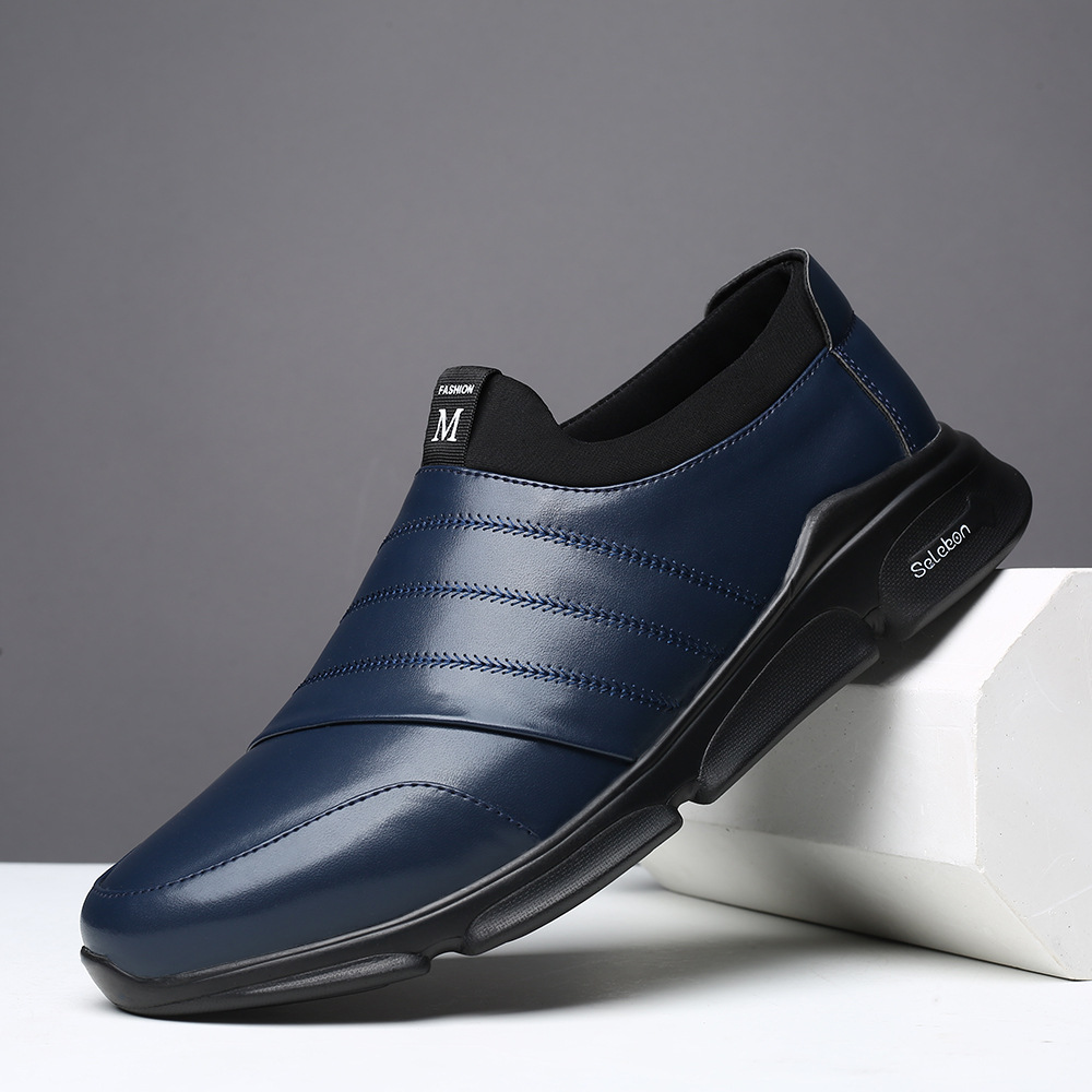 Men's fashion lightweight breathable wear-resistant leather casual shoes